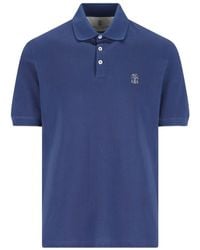Brunello Cucinelli - Logo Cotton Polo Shirt - Lyst