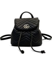 Gucci - Gg Marmont Leather Backpack - Lyst