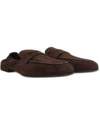 Prada - Shuffle Antiqued Suede Loafers - Lyst