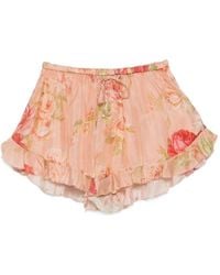Zimmermann - Roseligh Silk Shorts - Lyst