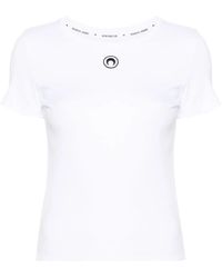 Marine Serre - Logo Cotton T-Shirt - Lyst