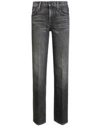 Mother - Faded-Effect Whiskered Jeans - Lyst