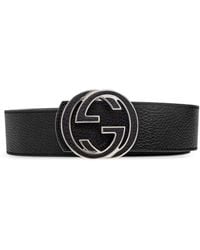 Gucci - Reversible Belt With Interlocking G Buckle, Size 95, Leather - Lyst