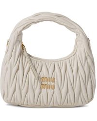 Miu Miu - Wander Small Leather Hobo Bag - Lyst