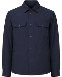 Woolrich - Dark Cotton Linen Shirt - Lyst