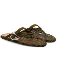 Alaïa - Fishnet Slippers - Lyst