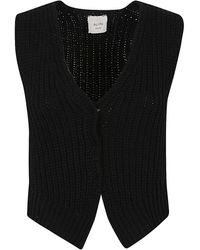 Alysi - Knitted Cotton Vest - Lyst