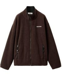 Miu Miu - Fleece Blouson Jacket - Lyst