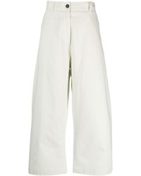 Studio Nicholson - Cropped Cotton Trousers - Lyst