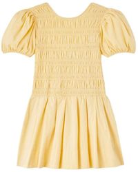Ganni - Organic Cotton Mini Dress - Lyst