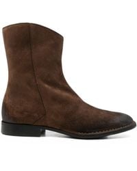 Emporio Armani - Leather Ankle Boots - Lyst