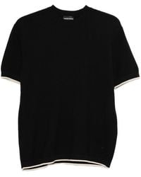 Emporio Armani - Cotton Knitted T-Shirt - Lyst