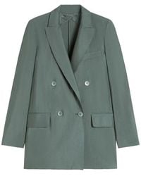 Max Mara - Double-Breasted Wool And Silk Blazer - Lyst