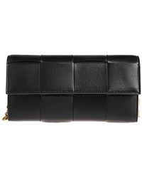 Bottega Veneta - Leather Wallet On Chain - Lyst