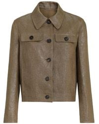 Brunello Cucinelli - Linen Cropped Jacket - Lyst