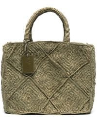 Manebí - Crochet Raffia Tote Bag - Lyst