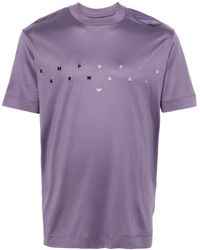 Emporio Armani - T-shirt con ricamo - Lyst