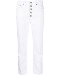 Dondup - Koons Button-placket Cropped Jeans - Lyst