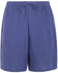 Emporio Armani - Linen Shorts - Lyst