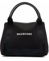 Balenciaga - Navy Cabas Xs Tote bag - Lyst