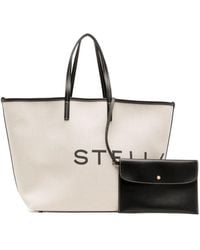 Stella McCartney - Logo Canvas Tote Bag - Lyst