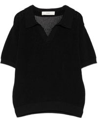 DUNST - Cotton And Linen Polo Shirt - Lyst