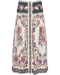 FARM Rio - Rococo Midi Skirt - Lyst