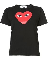 Comme des Garçons - Play Heart Cotton T-shirt - Lyst