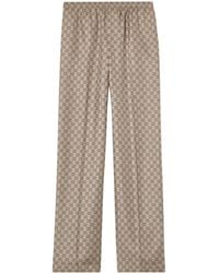 Gucci - Silk Twill Trousers - Lyst