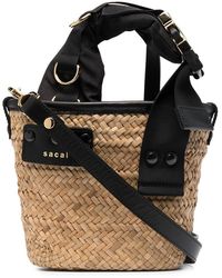 Sacai - Rafia Bucket Bag - Lyst
