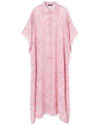 Versace - Barocco Print Chiffon Swim Robe - Lyst