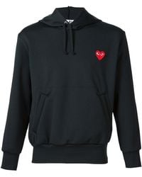 COMME DES GARÇONS PLAY - Cotton Zipped Hoodie - Lyst