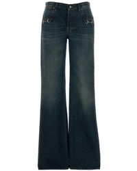 Gucci - Low Rise Bootcut Denim Pants - Lyst