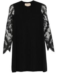 Valentino - Lace Detail Mini Dress - Lyst