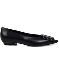Roger Vivier - Pointy Covered Leather Ballets - Lyst