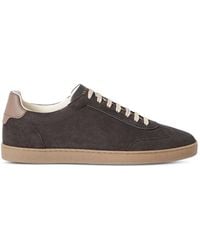 Brunello Cucinelli - Suede Leather Sneakers - Lyst
