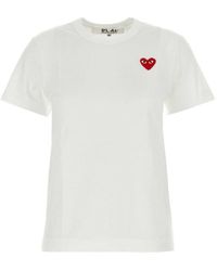 COMME DES GARÇONS PLAY - Cotton T-Shirt - Lyst