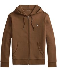 Polo Ralph Lauren - Double Knit Full Zip Hooded Sweatshirt - Lyst