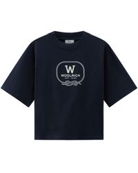 Woolrich - Logo Cotton T-shirt - Lyst