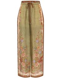 Zimmermann - Indra Floral-Print Trousers - Lyst