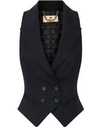 Elisabetta Franchi - Wool Double-Breasted Vest - Lyst
