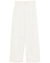 Emporio Armani - Linen Blend Trousers - Lyst