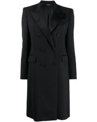 P.A.R.O.S.H. Cappotto Doppiopetto In Lana - Nero