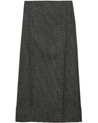 Prada - Wool Long Skirt - Lyst