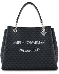 Emporio Armani - Allover Logo Tote Bag - Lyst
