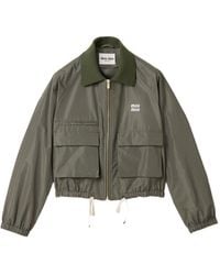 Miu Miu - Technical Fabric Blouson Jacket - Lyst