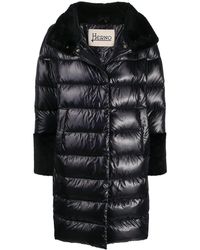 Herno Faux-fur Trim Padded Coat - Black