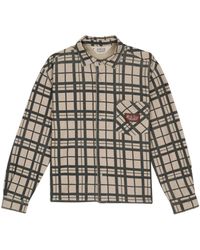 Brain Dead - Plaid French Terry Button Up Shirt - Lyst