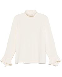 Alberto Biani - High-Neck Blouse - Lyst