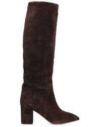 Paris Texas - Anja Suede Pointed-Toe Boots - Lyst
